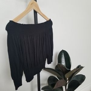 Moda International Off Shoulder Black Crop Top